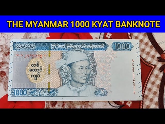 billete de myanmar 1000 kyats 27251
