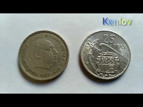 moneda de espana 25 pesetas 1957 19 58 madrid sc 25044