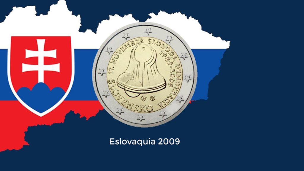 moneda eslovaquia 2 euros 2009 17 de noviembre 11659